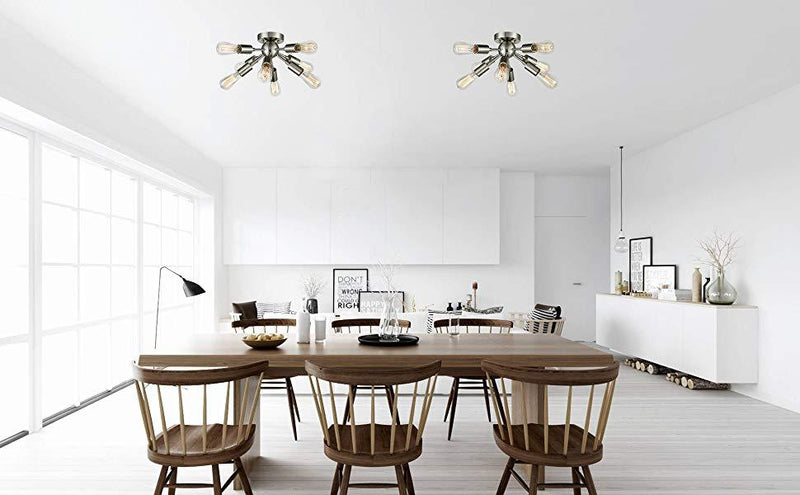 CLAXY Sputnik Chandelier with 8 Socket Flush Mount Ceiling Light