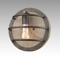 Industrial Wood Plate Wall Sconces Lighting Fixture