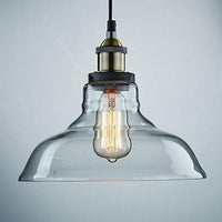 Imola Industrial Edison Vintage Style 1-Light Pendant Glass Hanging Light ( Antique Bronze )