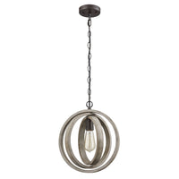 Staircase Globe Metal Rustic Wood chandeliers with 1 Light