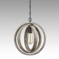 Staircase Globe Metal Rustic Wood chandeliers with 1 Light