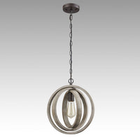 Staircase Globe Metal Rustic Wood chandeliers with 1 Light