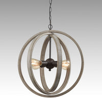 Globe Metal Rustic Wood Dining Room chandeliers with 4 Lights