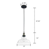 Imola Industrial Edison Vintage Style 1-Light Pendant Glass Hanging Light ( Antique Bronze )