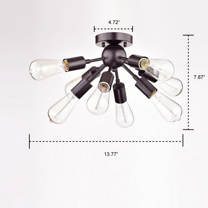 CLAXY Sputnik Chandelier with 8 Socket Flush Mount Ceiling Light