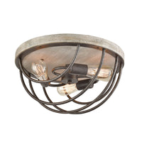 Rustic Flush Mount Ceiling Lights Distressed Wooden Lights