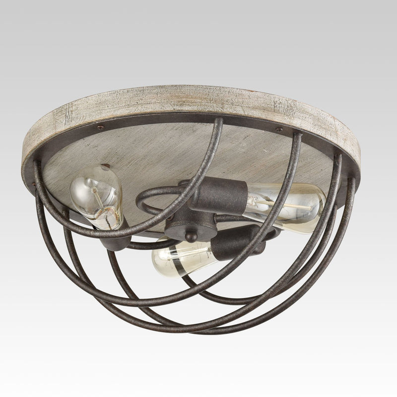 Rustic Flush Mount Ceiling Lights Distressed Wooden Lights