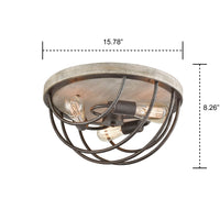 Rustic Flush Mount Ceiling Lights Distressed Wooden Lights