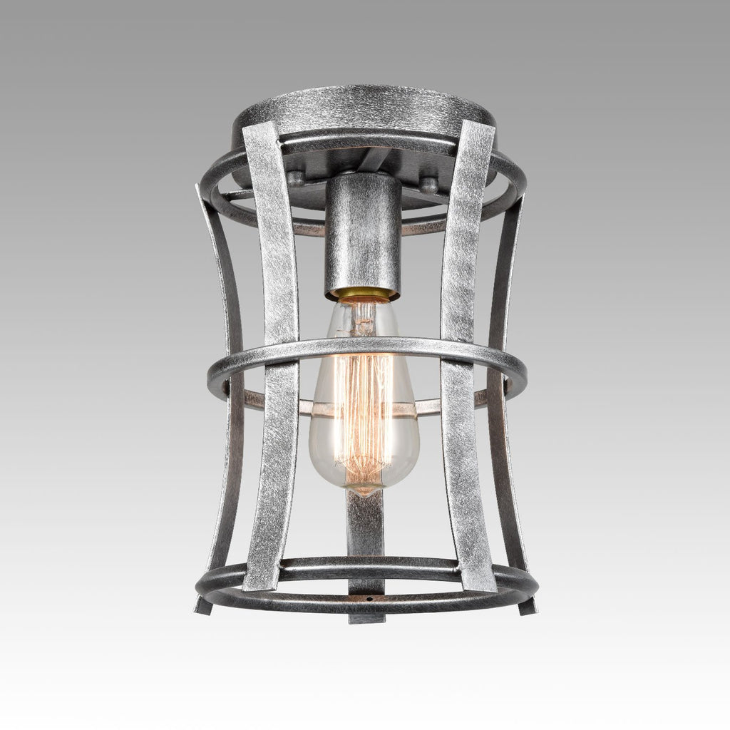 Antique Silver Lantern Cage Flush Mount Ceiling Lights