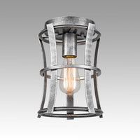 Antique Silver Lantern Cage Flush Mount Ceiling Lights