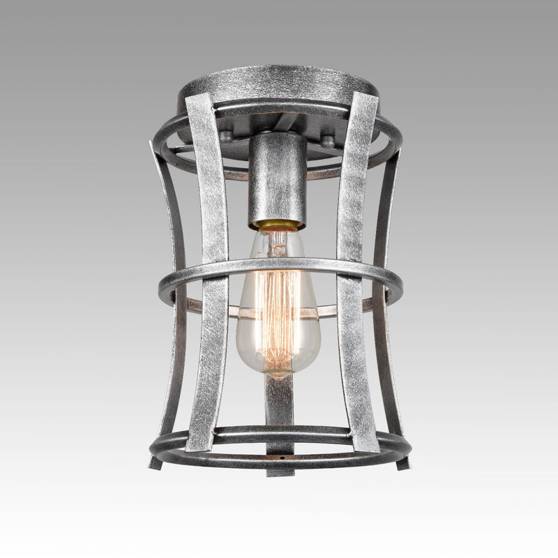 Antique Silver Lantern Cage Flush Mount Ceiling Lights