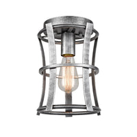 Antique Silver Lantern Cage Flush Mount Ceiling Lights