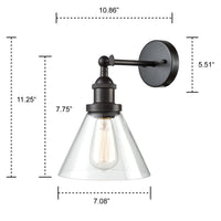 Plug In Wall Sconce Oil Rubbed Bronze with On/Off Switch Set of 2