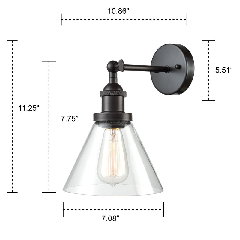 Plug In Wall Sconce Oil Rubbed Bronze with On/Off Switch Set of 2