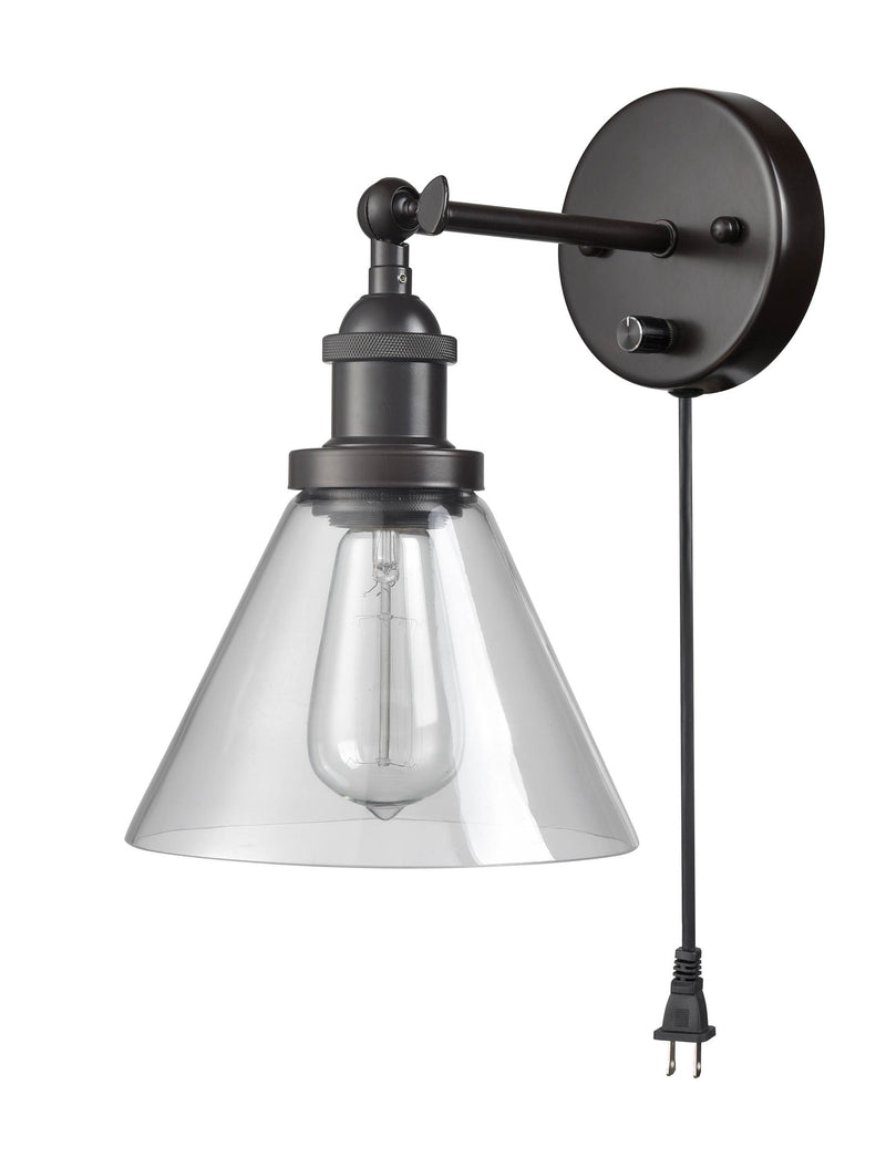 Plug In Wall Sconce Oil Rubbed Bronze with On/Off Switch Set of 2