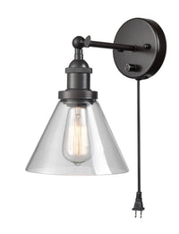 Plug In Wall Sconce Oil Rubbed Bronze with On/Off Switch Set of 2