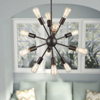 Caserta Sputnik Chandelier Metal 12-Light Ceiling Light Foyer Pendant LED ORB Chandelier Lighting