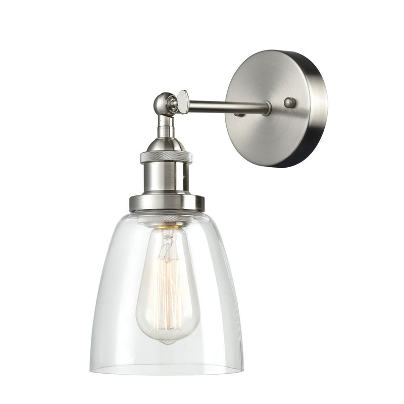 Mini Bell Glass Brushed Nickel Wall Sconces