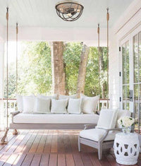 Rustic Flush Mount Ceiling Lights Distressed Wooden Lights