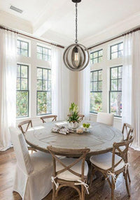 Staircase Globe Metal Rustic Wood chandeliers with 1 Light