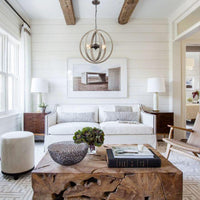 Globe Metal Rustic Wood Dining Room chandeliers with 4 Lights