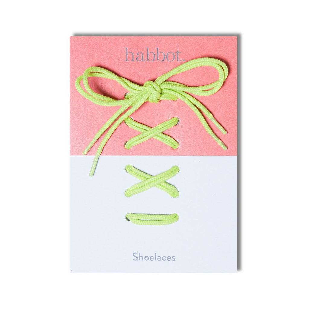 shoe laces - light green