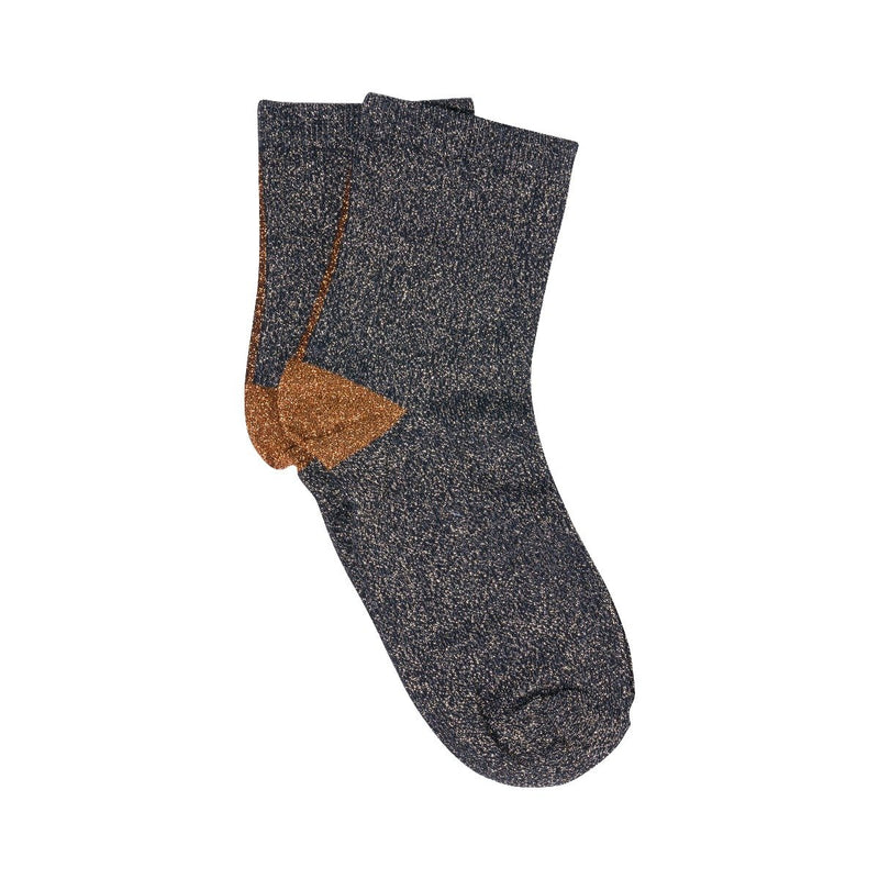 solid sock - black orange