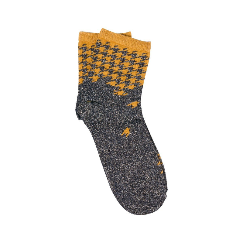 check sock - black orange