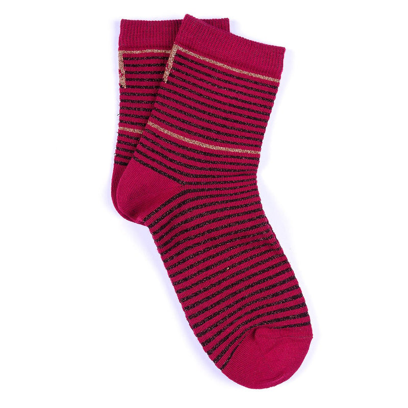 stripe sock- red